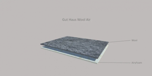 Тонкий матрас-топпер Gut Haus Wool Air / Гут Хаус Вул Эйр 70х190 см купить