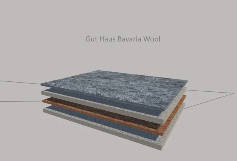 Тонкий матрас-топпер Gut Haus Bavaria Wool / Гут Хаус Бавария Вул 70х190 см - 2